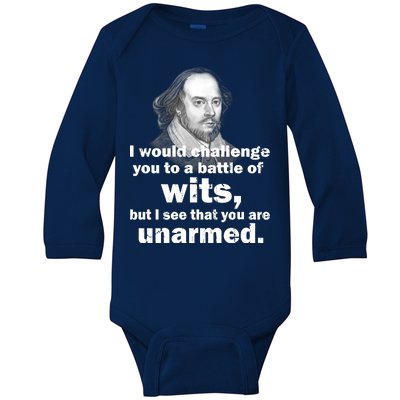 William Shakespeare Wits Quote Baby Long Sleeve Bodysuit