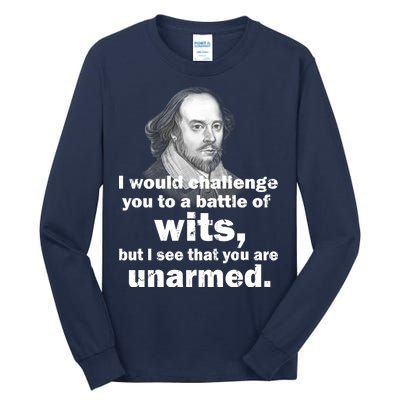 William Shakespeare Wits Quote Tall Long Sleeve T-Shirt