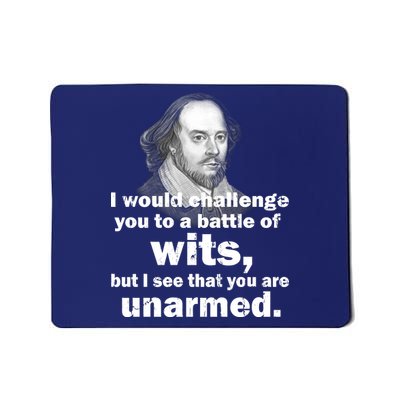 William Shakespeare Wits Quote Mousepad