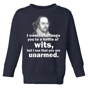 William Shakespeare Wits Quote Toddler Sweatshirt