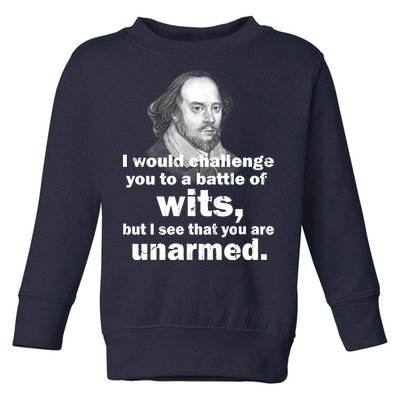 William Shakespeare Wits Quote Toddler Sweatshirt