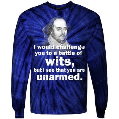 William Shakespeare Wits Quote Tie-Dye Long Sleeve Shirt