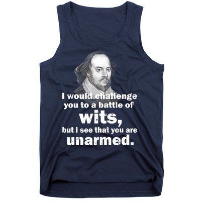 William Shakespeare Wits Quote Tank Top