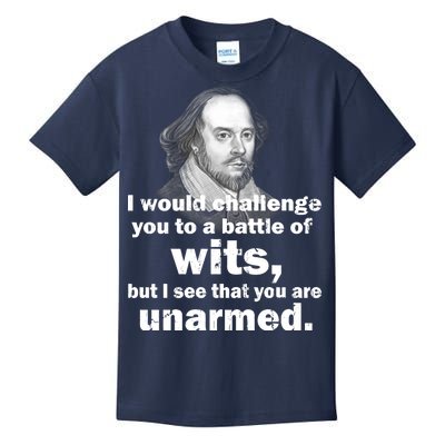 William Shakespeare Wits Quote Kids T-Shirt