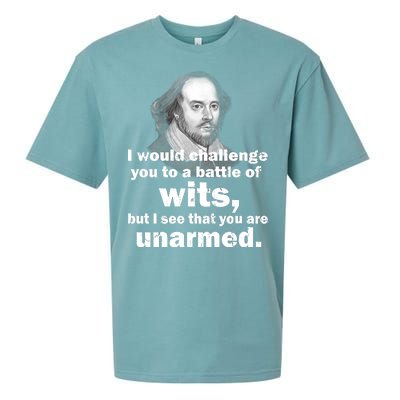 William Shakespeare Wits Quote Sueded Cloud Jersey T-Shirt