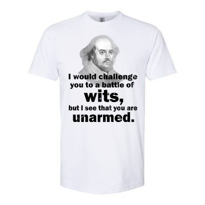 William Shakespeare Wits Quote Softstyle CVC T-Shirt