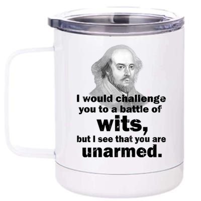 William Shakespeare Wits Quote 12 oz Stainless Steel Tumbler Cup