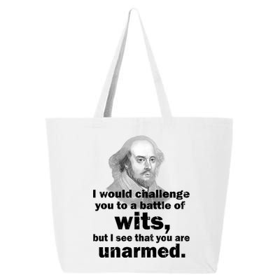 William Shakespeare Wits Quote 25L Jumbo Tote