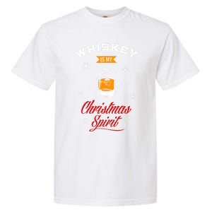 Whiskey Is My Christmas Spirit Scotch Ugly Christmas Sweater Gift Garment-Dyed Heavyweight T-Shirt