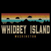 Whidbey Island Mountains Washington Hiking Outdoors Retro Sweatshirt