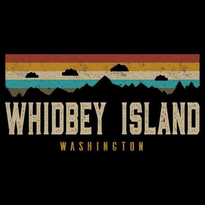 Whidbey Island Mountains Washington Hiking Outdoors Retro Sweatshirt
