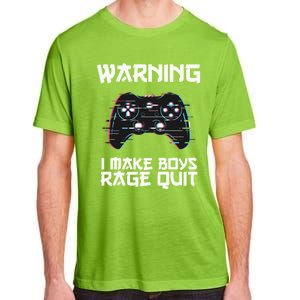 Warning I Make Rage Quit Funny Gamer Cool Gift Adult ChromaSoft Performance T-Shirt