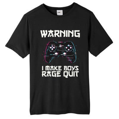 Warning I Make Rage Quit Funny Gamer Cool Gift Tall Fusion ChromaSoft Performance T-Shirt