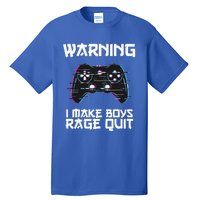 Warning I Make Rage Quit Funny Gamer Cool Gift Tall T-Shirt