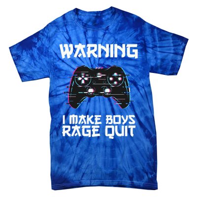 Warning I Make Rage Quit Funny Gamer Cool Gift Tie-Dye T-Shirt