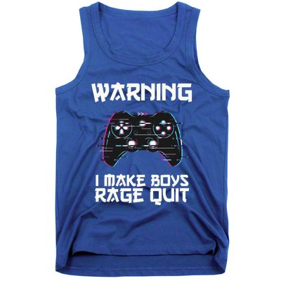 Warning I Make Rage Quit Funny Gamer Cool Gift Tank Top