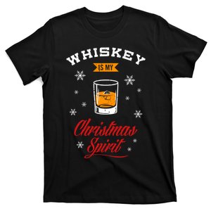 Whiskey Is My Christmas Spirit Scotch Ugly Christmas T-Shirt