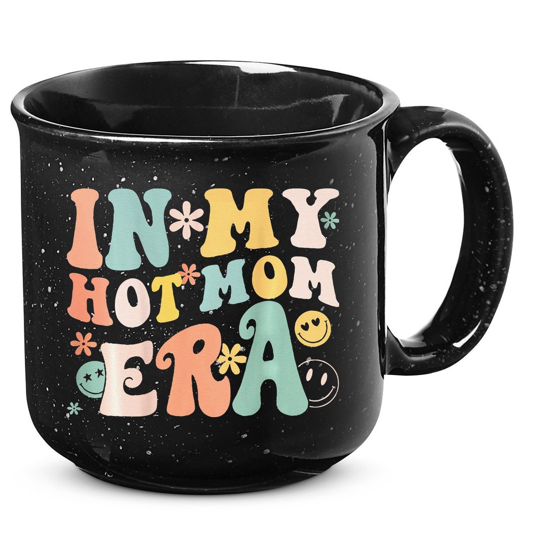 Women In My Hot Mom Era Lover Groovy Retro Mom MotherS Day 15oz Campfire Ceramic Mug