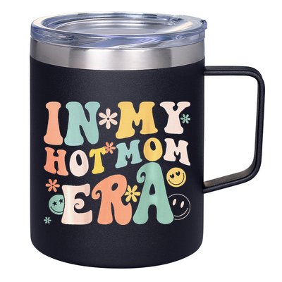 Women In My Hot Mom Era Lover Groovy Retro Mom MotherS Day 12oz Stainless Steel Coffee Mug