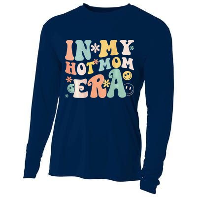 Women In My Hot Mom Era Lover Groovy Retro Mom MotherS Day Cooling Performance Long Sleeve Crew