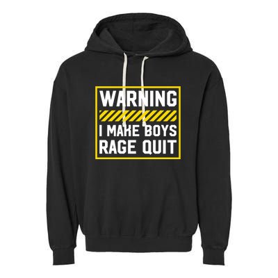 Warning I Make Rage Quit Gaming Gamer Games Cool Gift Garment-Dyed Fleece Hoodie