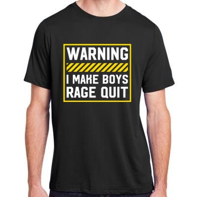 Warning I Make Rage Quit Gaming Gamer Games Cool Gift Adult ChromaSoft Performance T-Shirt