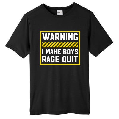 Warning I Make Rage Quit Gaming Gamer Games Cool Gift Tall Fusion ChromaSoft Performance T-Shirt