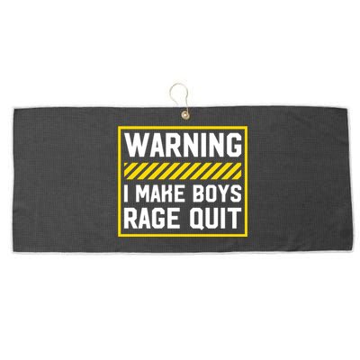 Warning I Make Rage Quit Gaming Gamer Games Cool Gift Large Microfiber Waffle Golf Towel