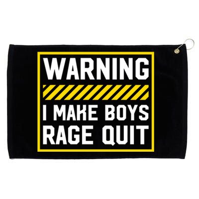 Warning I Make Rage Quit Gaming Gamer Games Cool Gift Grommeted Golf Towel