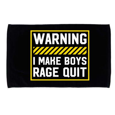 Warning I Make Rage Quit Gaming Gamer Games Cool Gift Microfiber Hand Towel