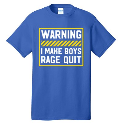 Warning I Make Rage Quit Gaming Gamer Games Cool Gift Tall T-Shirt