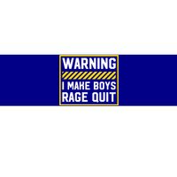 Warning I Make Rage Quit Gaming Gamer Games Cool Gift Bumper Sticker