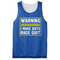 Warning I Make Rage Quit Gaming Gamer Games Cool Gift Mesh Reversible Basketball Jersey Tank