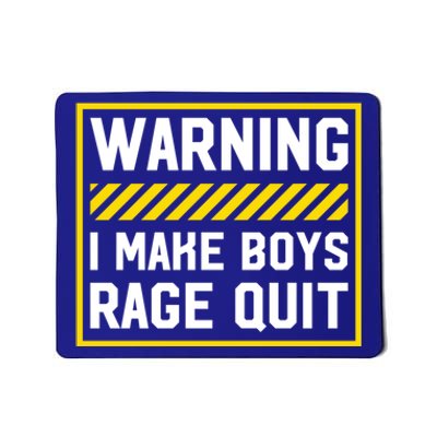 Warning I Make Rage Quit Gaming Gamer Games Cool Gift Mousepad