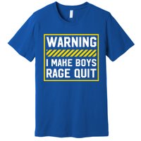 Warning I Make Rage Quit Gaming Gamer Games Cool Gift Premium T-Shirt