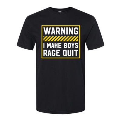 Warning I Make Rage Quit Gaming Gamer Games Cool Gift Softstyle CVC T-Shirt