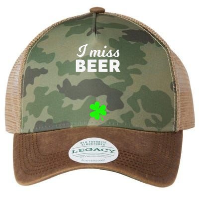 Womens I Miss Beer Funny Pregnant St Patrick's Day 2020 Legacy Tie Dye Trucker Hat