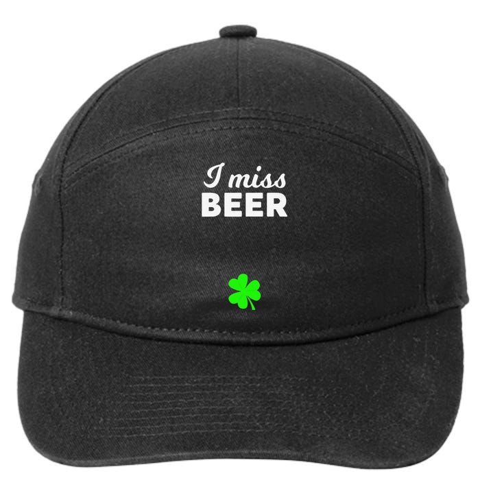 Womens I Miss Beer Funny Pregnant St Patrick's Day 2020 7-Panel Snapback Hat