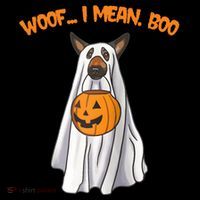 Woof I Mean Boo German Shepherd Dog Ghost Funny Halloween Raglan Baseball Tee Wool Snapback Cap