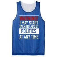 Warning I May Start Talking About Politics At Any Time Mesh Reversible Basketball Jersey Tank