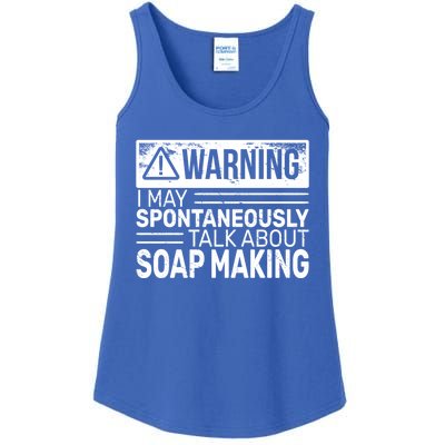 Warning I May Soap Making Vintage Funny Soap Maker Gift Ladies Essential Tank