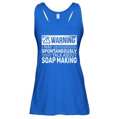 Warning I May Soap Making Vintage Funny Soap Maker Gift Ladies Essential Flowy Tank