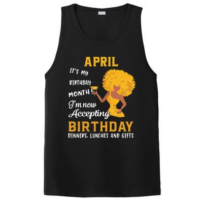 Womens Its My Birthday Shirts Black Women April Aries Taurus Gifts PosiCharge Competitor Tank