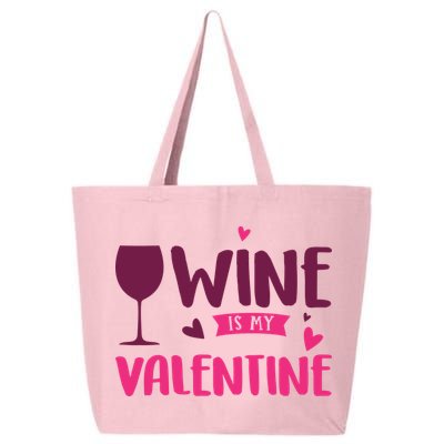 Wine Is My Valentine Funny Holiday 25L Jumbo Tote