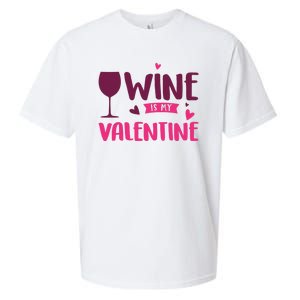 Wine Is My Valentine Funny Holiday Sueded Cloud Jersey T-Shirt