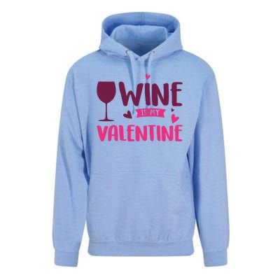 Wine Is My Valentine Funny Holiday Unisex Surf Hoodie