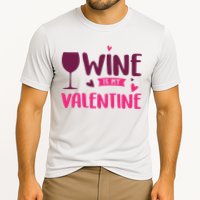 Wine Is My Valentine Funny Holiday Cooling Performance Crew T-Shirt