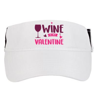 Wine Is My Valentine Funny Holiday Adult Drive Performance Visor
