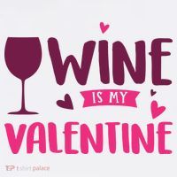Wine Is My Valentine Funny Holiday Flatbill Hat