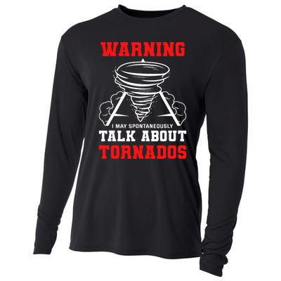 Warning I May Spontaneously Talk About Tornados Hunter Gift Cooling Performance Long Sleeve Crew